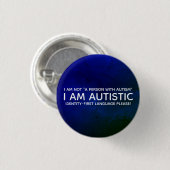 Identiteit-Eerst Autistisch Ronde Button 3,2 Cm (Voorkant /achterkant)