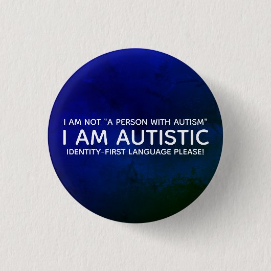 Identiteit-Eerst Autistisch Ronde Button 3,2 Cm (Voorkant)