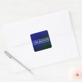 Identiteit-Eerst Autistisch Vierkante Sticker (Envelop)