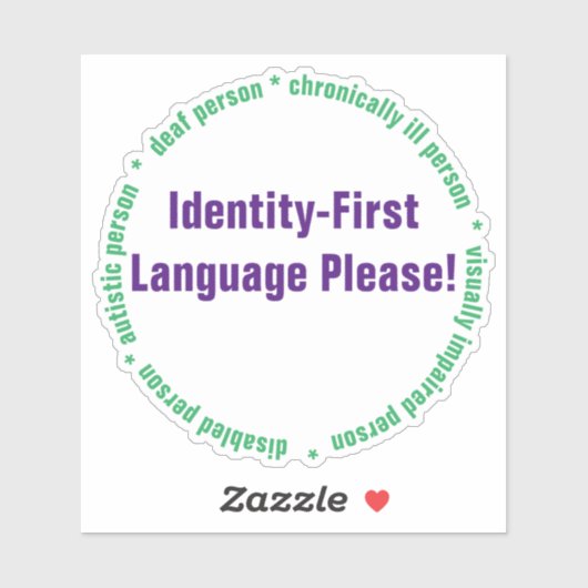 Identiteit eerste taal aangepaste vinylsticker sticker (Vel)