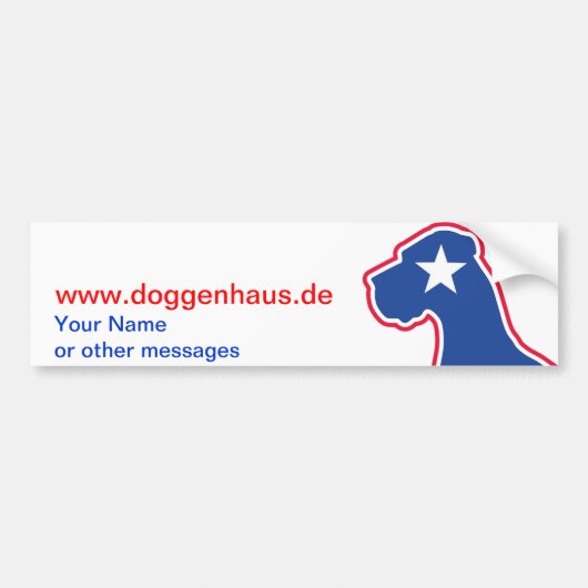 Identiteit fokker van Great Danes Bumpersticker (Voorkant)