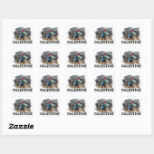 Identiteit, strijd en vrijheid vierkante sticker (Vel)