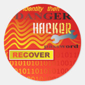 Identiteitsbewijs Ronde Sticker (Voorkant)