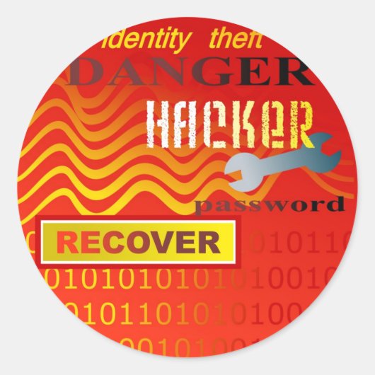 Identiteitsbewijs Ronde Sticker (Voorkant)