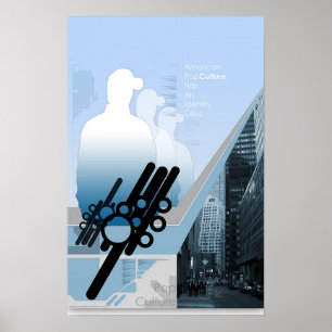 Identiteitscrisis Amerikaanse Pop Cultuur Poster