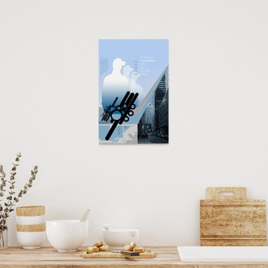 Identiteitscrisis Amerikaanse Pop Cultuur Poster (Keuken)