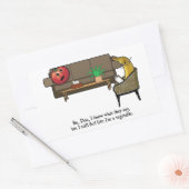 Identiteitscrisis, tomaat ziet psychiater rechthoekige sticker (Envelop)