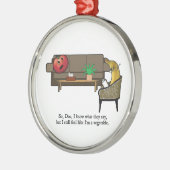 Identiteitscrisis Tomato ziet Psychiatrist Metalen Ornament (Links)