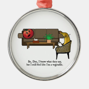 Identiteitscrisis Tomato ziet Psychiatrist Metalen Ornament
