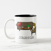 Identiteitscrisis Tomato ziet Psychiatrist Tweekleurige Koffiemok (Links)