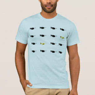 Identiteitscrisis van glas t-shirt