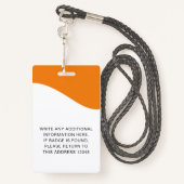 Identiteitskaart badges met lanyards voor bedrijfs (Achterkant met draagriem)