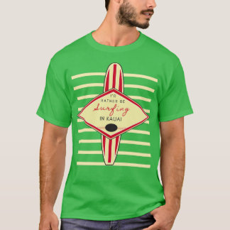 Identiteitskaart eerder surfen in Kauai Retro Prin T-shirt