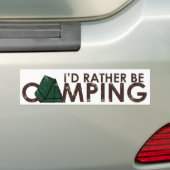 Identiteitskaart in plaats van Camping exemplaar Bumpersticker (Op auto)