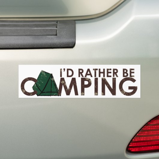 Identiteitskaart in plaats van Camping exemplaar Bumpersticker (Op auto)