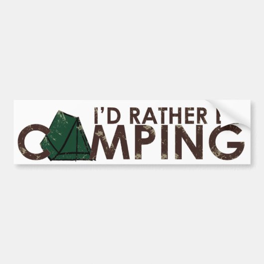 Identiteitskaart in plaats van Camping exemplaar Bumpersticker (Voorkant)