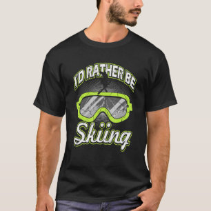 Identiteitskaart in plaats van skiën Skier Slopes T-shirt