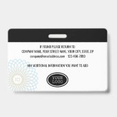 Identiteitskaart van de douane Privé-beveiliger ID Badge (Back)