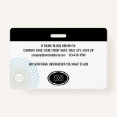 Identiteitskaart van de douane Privé-beveiliger ID Badge (Achterkant)