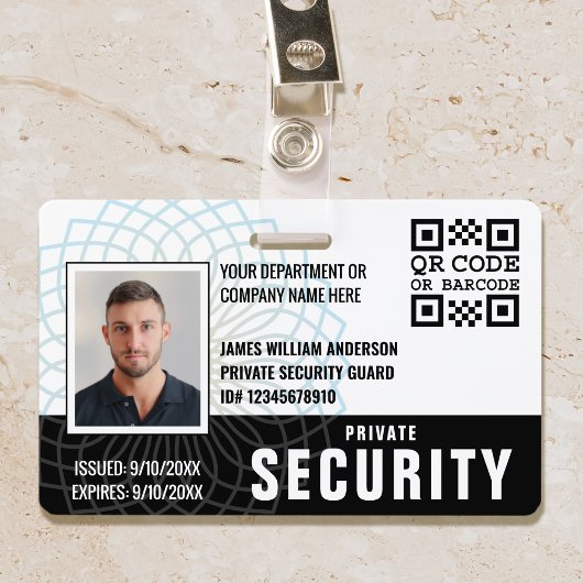 Identiteitskaart van de douane Privé-beveiliger ID Badge