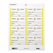 Identiteitskaart van de Student van de douane en d Etiket (Full Sheet)