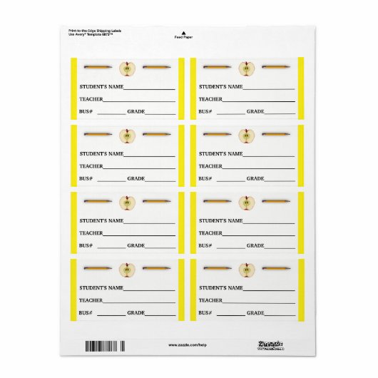 Identiteitskaart van de Student van de douane en d Etiket (Full Sheet)