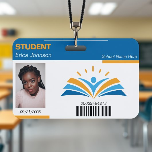 Identiteitskaart van de Universiteit van Blauwe & Badge