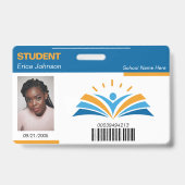 Identiteitskaart van de Universiteit van Blauwe & Badge (Front)