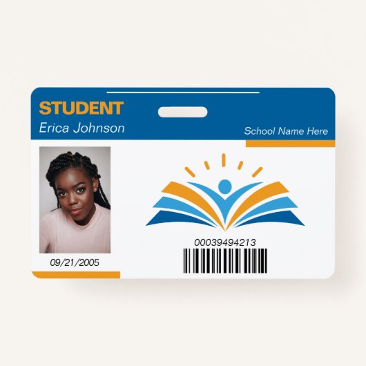 Identiteitskaart van de Universiteit van Blauwe & Badge (Voorkant)