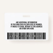 Identiteitskaart van de werknemer van de douane -  badge (Achterkant)