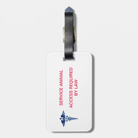 Identiteitskaart van het Dienstdier - Toegang vere Bagagelabel (Achterkant verticaal)