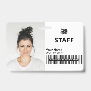 Identiteitskaart van het Personeel van de Foto van Badge