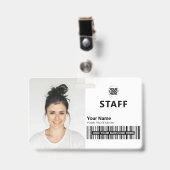 Identiteitskaart van het Personeel van de Foto van Badge (Voorzijde met clip)