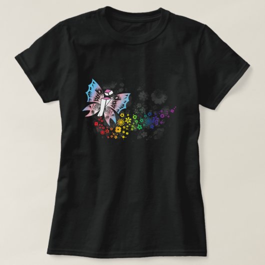 Identiti "Free Butterfly" Transgender T-shirt (Design voorkant)