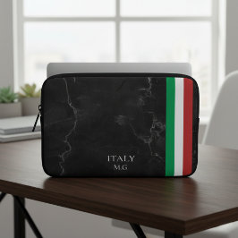 Identity Tech Custom Black Marble Laptop Sleeve