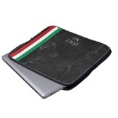 Identity Tech Custom Black Marble Laptop Sleeve (Voorkant onderkant)