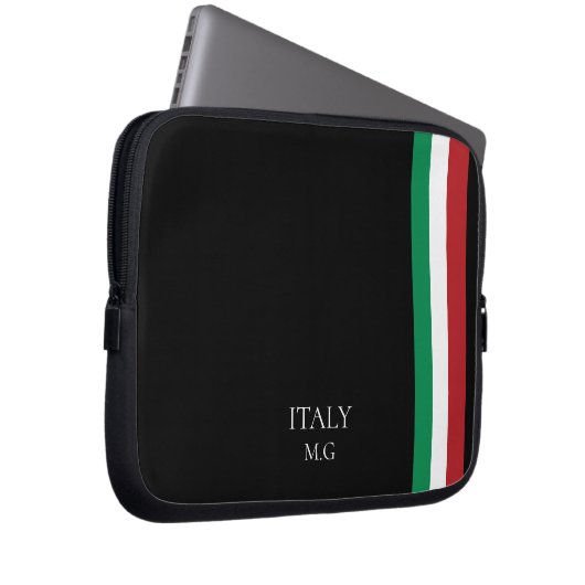 Identity Tech Custom Minimal Black Laptop Sleeve I (Voorkant Rechts)