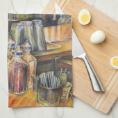 Ideografie van de keukenhanddoek voor Golden Light (Quarter Fold)