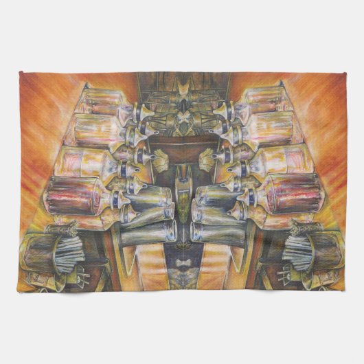 Ideografie van de keukenhanddoek voor Golden Light (Horizontaal)