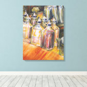 Ideografie van Golden Light Canvas Afdruk (Insitu (Houten vloer))