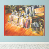 Ideografie van Golden Light Canvas Afdruk (Insitu (Houten vloer))