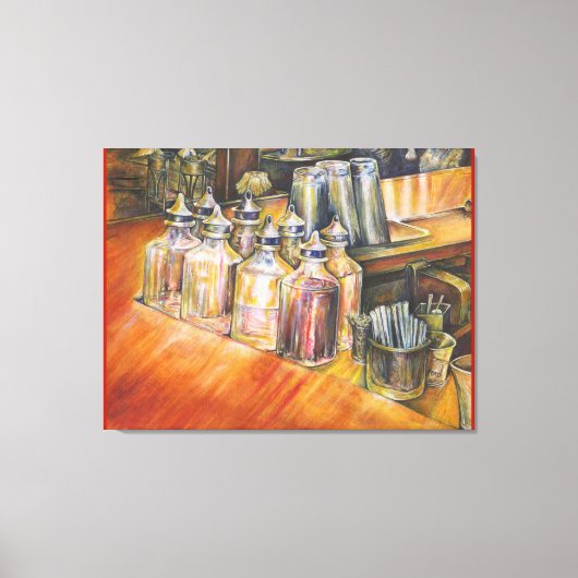 Ideografie van Golden Light Canvas Afdruk (Voorkant)