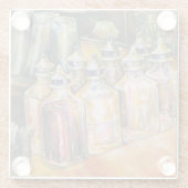 Ideografie van Golden Light Glazen Onderzetter (Achterkant)