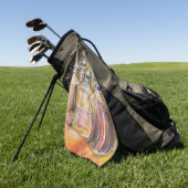 Ideografie van Golden Light Golfhanddoek (Groen)