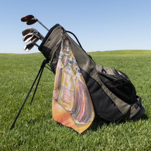 Ideografie van Golden Light Golfhanddoek (Groen)