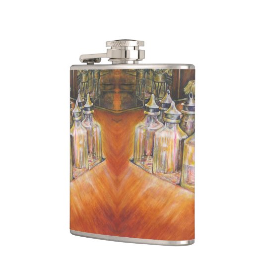 Ideografie van Golden Light Heupfles (Links)