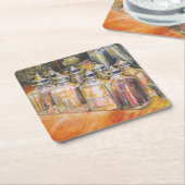 Ideografie van Golden Light Kartonnen Onderzetters (Schuin)