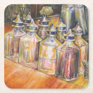 Ideografie van Golden Light Kartonnen Onderzetters