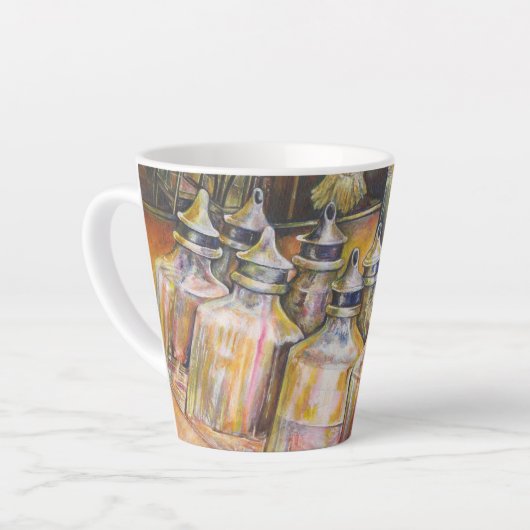 Ideografie van Golden Light Latte Mok (Linkerhoek)