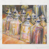 Ideografie van Golden Light Likeurfles Etiket (Enkel label)